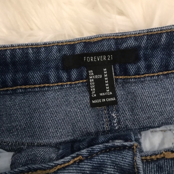 f21 denim mini skirt - Picture 4 of 5